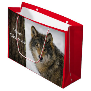 Wolf Christmas Large Gift Bag