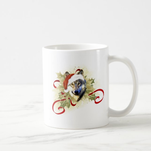 Wolf Christmas Mugs (Right)
