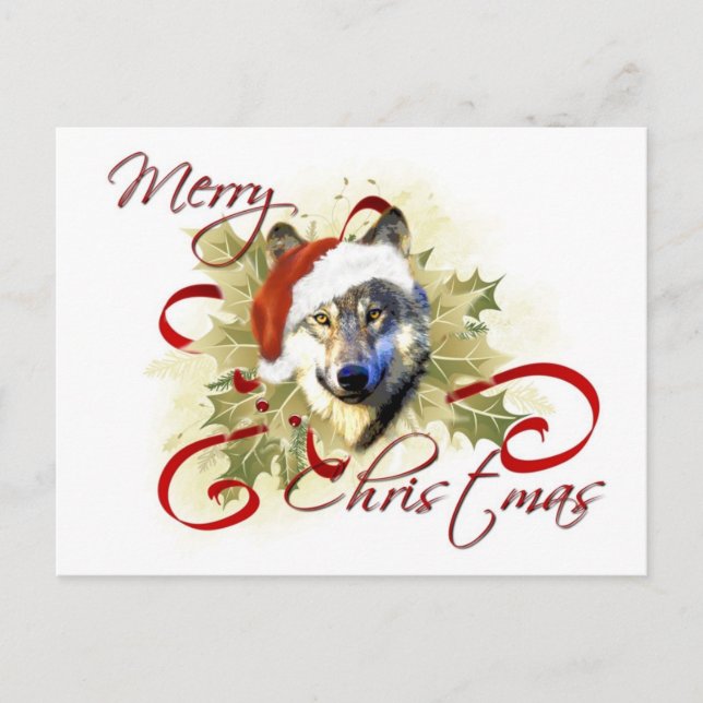 Wolf Christmas Postcards (Front)