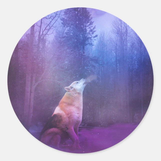 Wolf Christmas Stickers (Front)