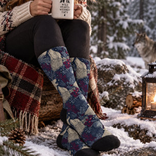 Wolf Christmas Winter Socks