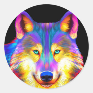 Wolf Classic Round Sticker
