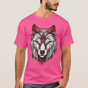 Wolf Colourful Portrait Animal Head Gym Workout T-Shirt