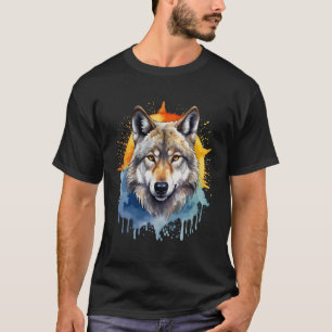 Wolf Colourful Theme T-Shirt