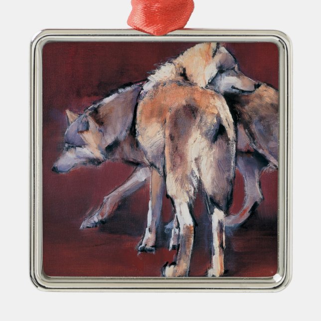 Wolf Composition 2001 Metal Tree Decoration (Front)