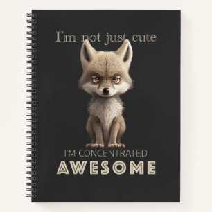 Wolf Concentrated Awesome Cute Adorable Funny  Notebook