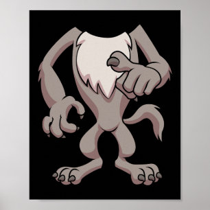 Wolf Costume For Halloween Werewolf Animal Cosplay Poster