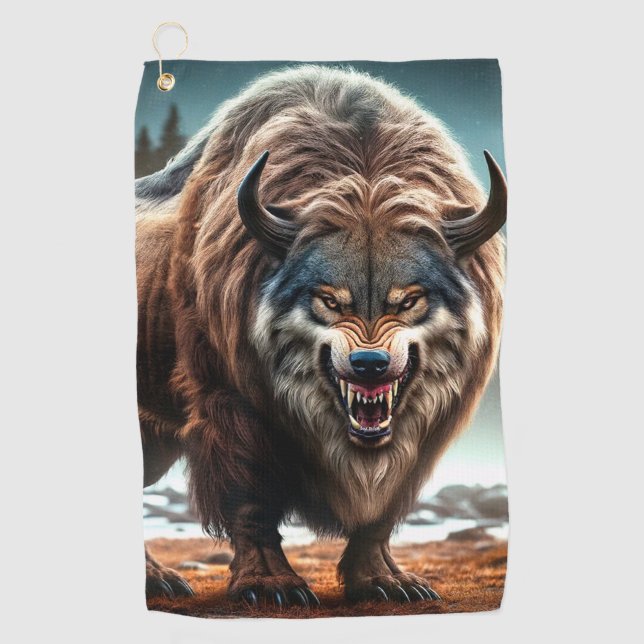 Wolf Creature Golf Towel (Front)