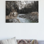 Wolf Creek Brook Forest Landscape Poster Faux Canvas Print<br><div class="desc">This design may be personalised by choosing the Edit Design option. You may also transfer onto other items. Contact me at colorflowcreations@gmail.com or use the chat option at the top of the page if you wish to have this design on another product or need assistance. See more of my designs...</div>