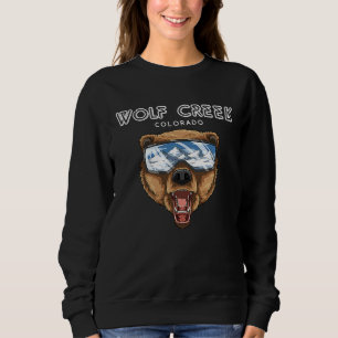 Wolf Creek Colorado  USA Grizzly Ski Sweatshirt