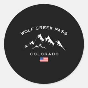 Wolf Creek P Colorado Rocky Mountains Ski Resort S Classic Round Sticker