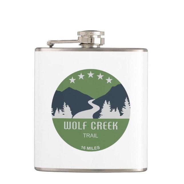Wolf Creek Trail Dayton Ohio Hip Flask (Front)