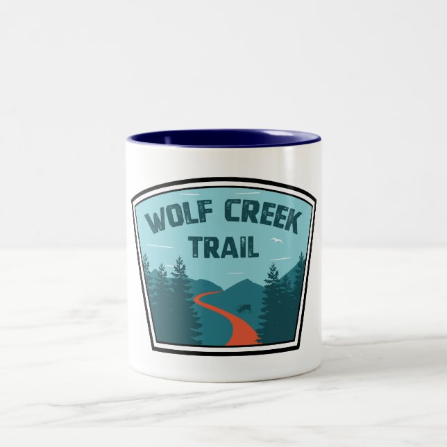 Wolf Creek Trail Dayton Ohio Two-Tone Coffee Mug (Center)