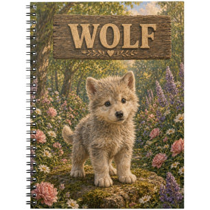Wolf Cute Baby Storybook Nursery Animal Notebook