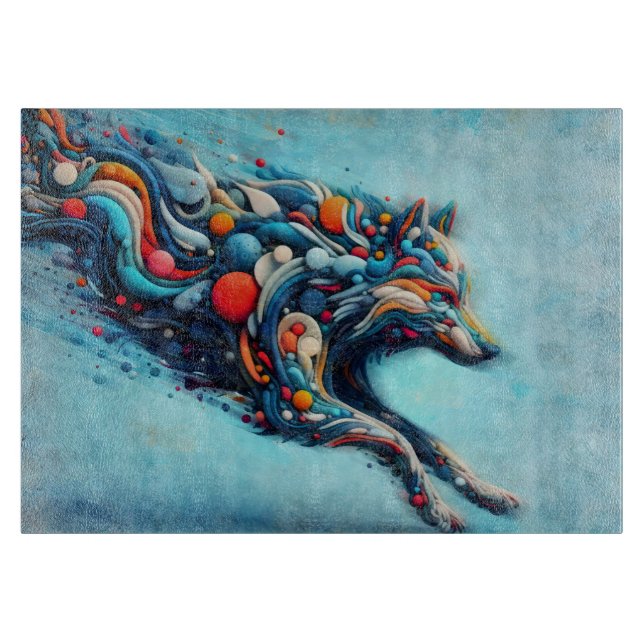 Wolf Cutting Board (Front)