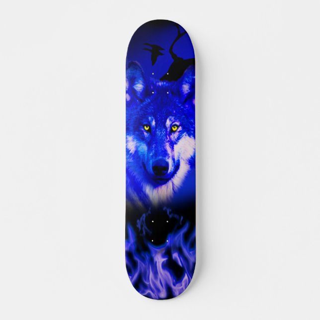wolf design skateboard (Front)