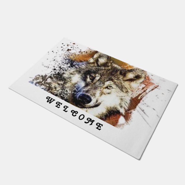 Wolf   doormat (Angled)