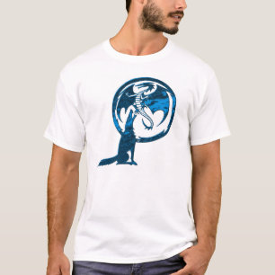 Wolf & Dragon blue men white t-shirt