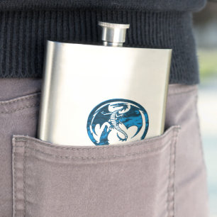 Wolf & Dragon Blue stainless steel flask