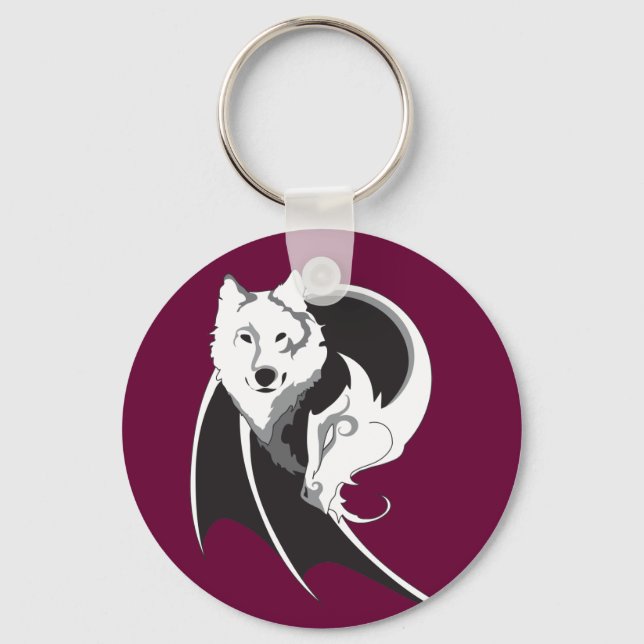 Wolf & Dragon Keychain (Front)