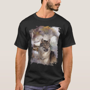 Wolf Dreamcatcher Eagle Moon Wolves T-Shirt