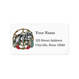 Wolf Dreamcatcher Label