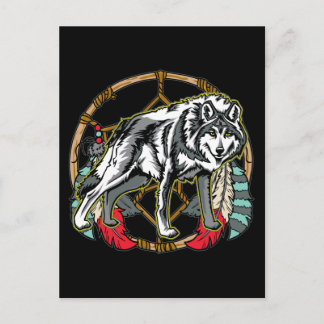 Wolf Dreamcatcher Postcard