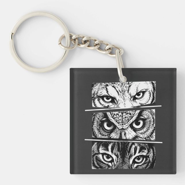 Wolf Eagle Tiger Trinity Key Ring (Front)