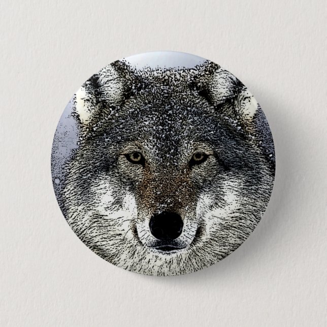 Wolf Eyes 6 Cm Round Badge (Front)