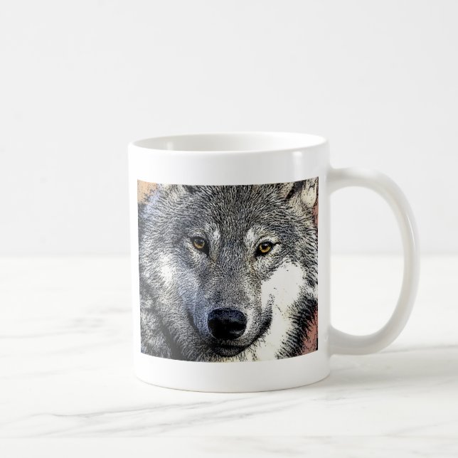 Wolf Eyes Artwork Coffee Mug (Right)