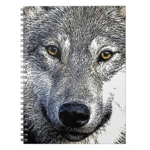 Wolf Eyes Artwork Spiral Notebook