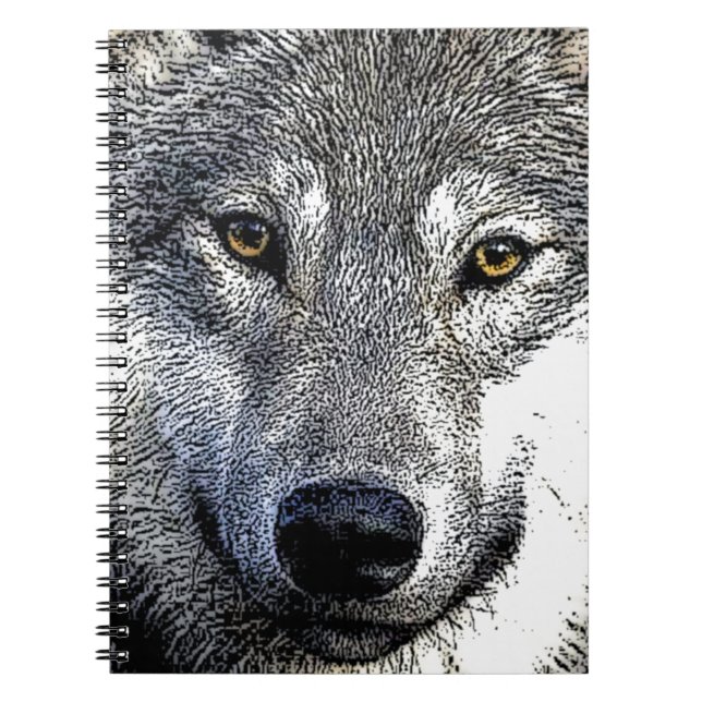 Wolf Eyes Artwork Spiral Notebook (Front)