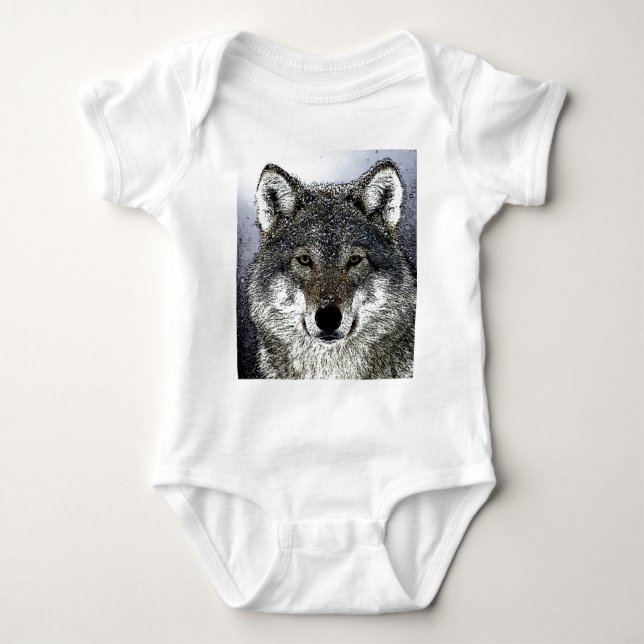 Wolf Eyes Baby Bodysuit (Front)