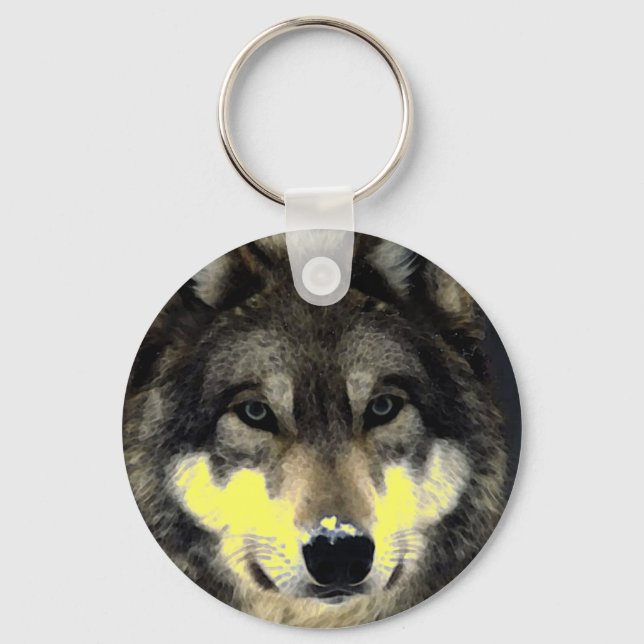 Wolf Eyes Creative Artwork Keychain (Front)