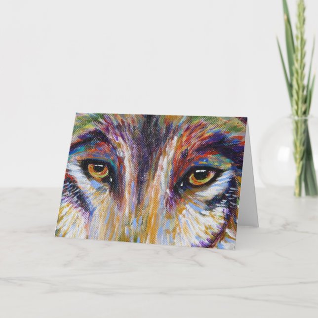 Wolf Eyes Greeting Card (Front)