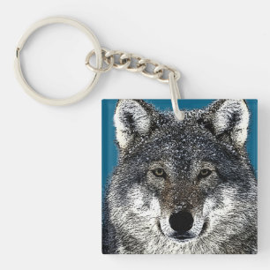 Wolf Eyes Key Ring