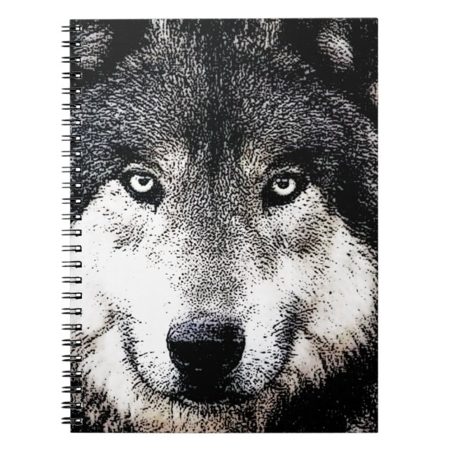 Wolf Eyes Spiral Notebook (Front)