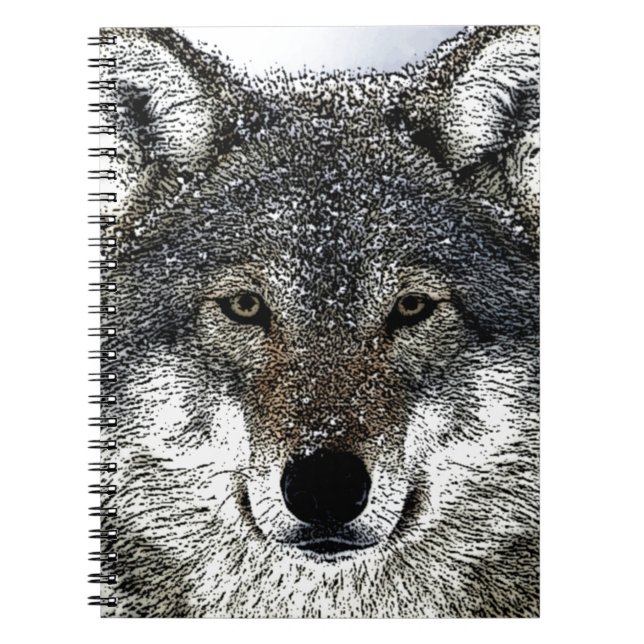 Wolf Eyes Spiral Notebook (Front)