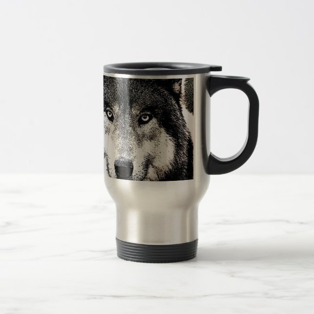 Wolf Eyes Travel Mug (Right)
