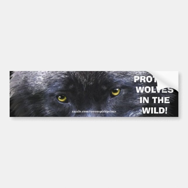 WOLF EYES Wildlife Conservation Bumper sticker (Front)