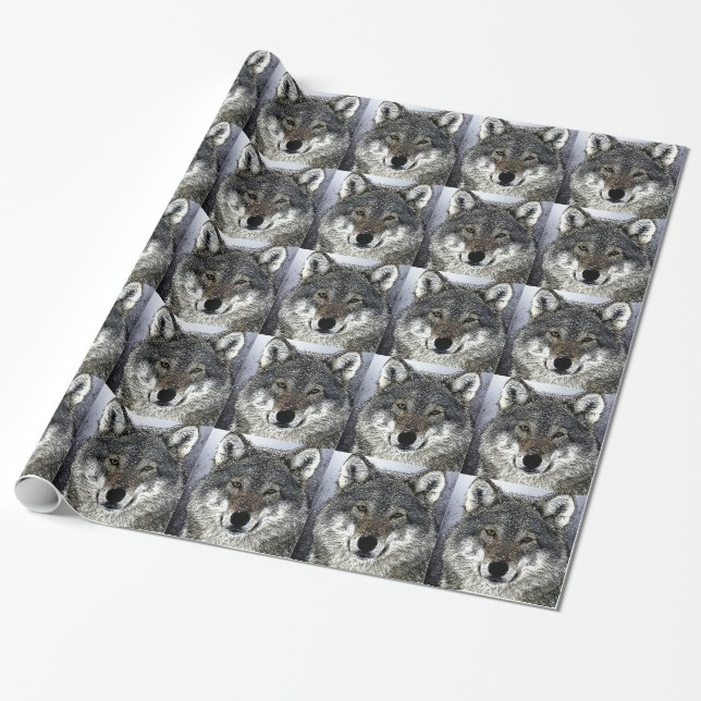 Wolf Eyes Wrapping Paper (Unrolled)
