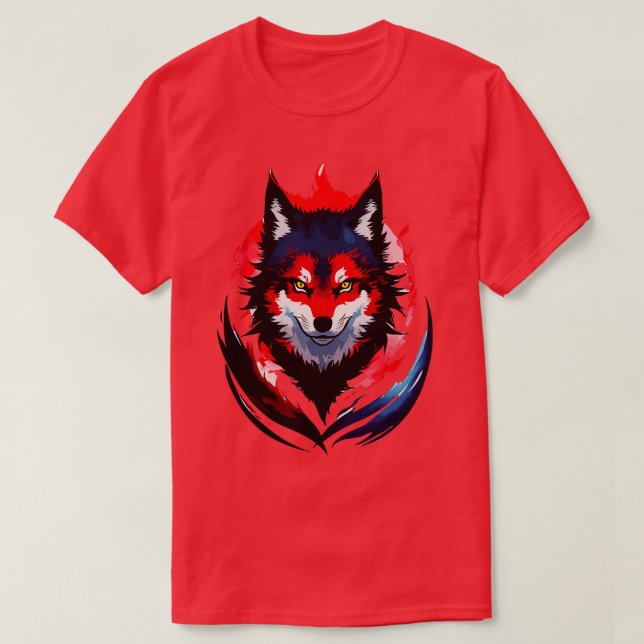 Wolf Face 2 T-Shirt (Design Front)