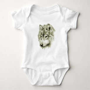 Wolf Face Baby Bodysuit
