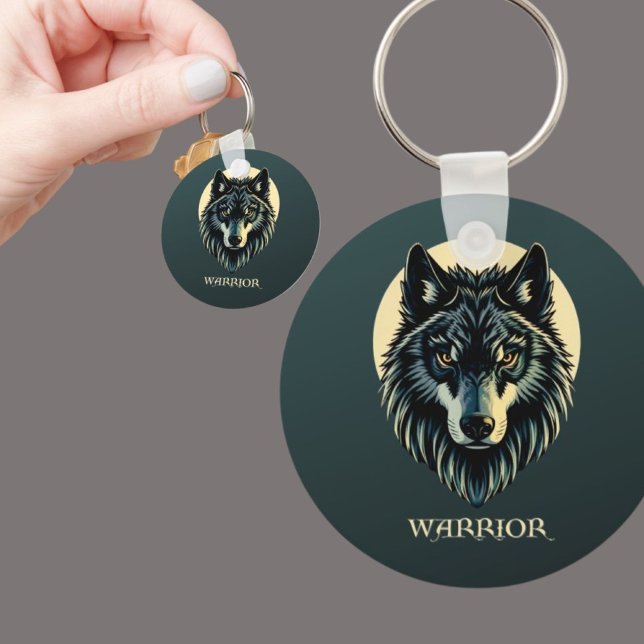 Wolf face fenrir tribal warrior no fear fenris key ring (Creator Uploaded)