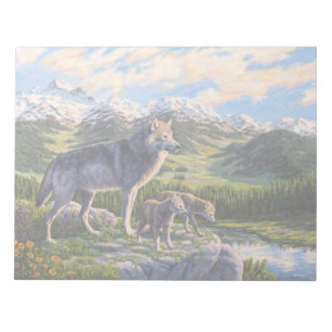 Wolf Family and River Valley Notepad