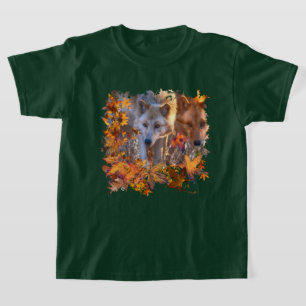 Wolf FAMILY AUTUMN FOREST T-Shirt