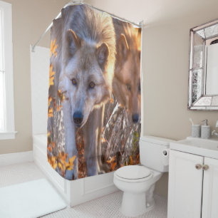 Wolf FAMILY AUTUMN Shower Curtain