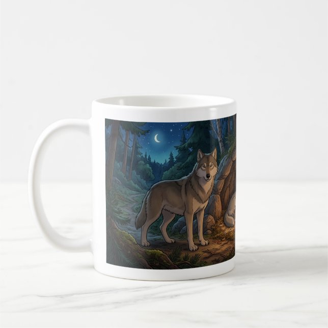 Wolf Family   Coffee Mug (Left)