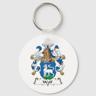 Wolf Family Crest Key Ring