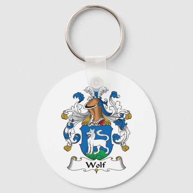 Wolf Family Crest Key Ring (Front)